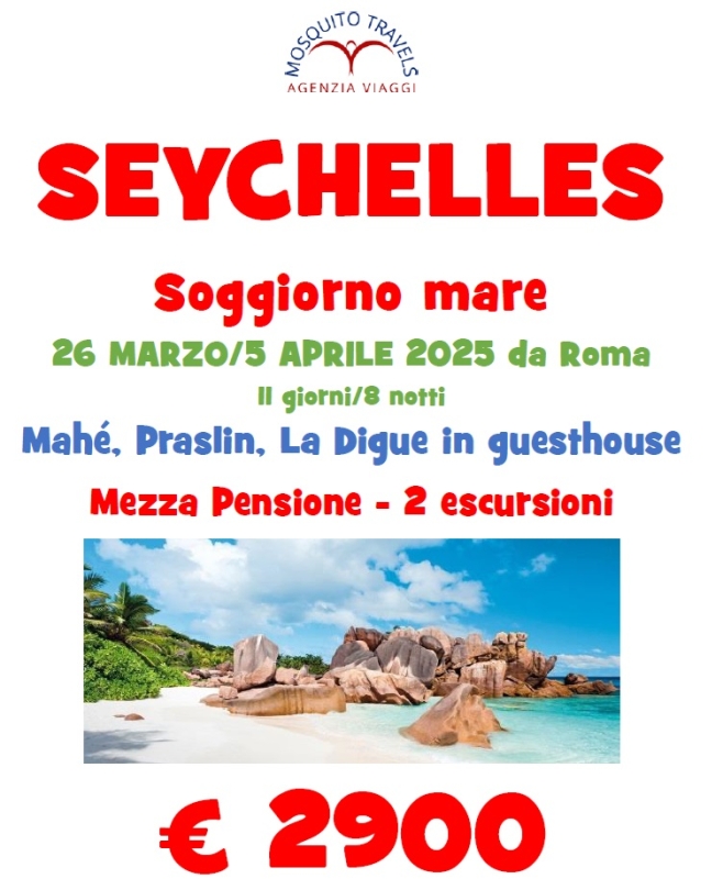 SEYCHELLES con escursioni!